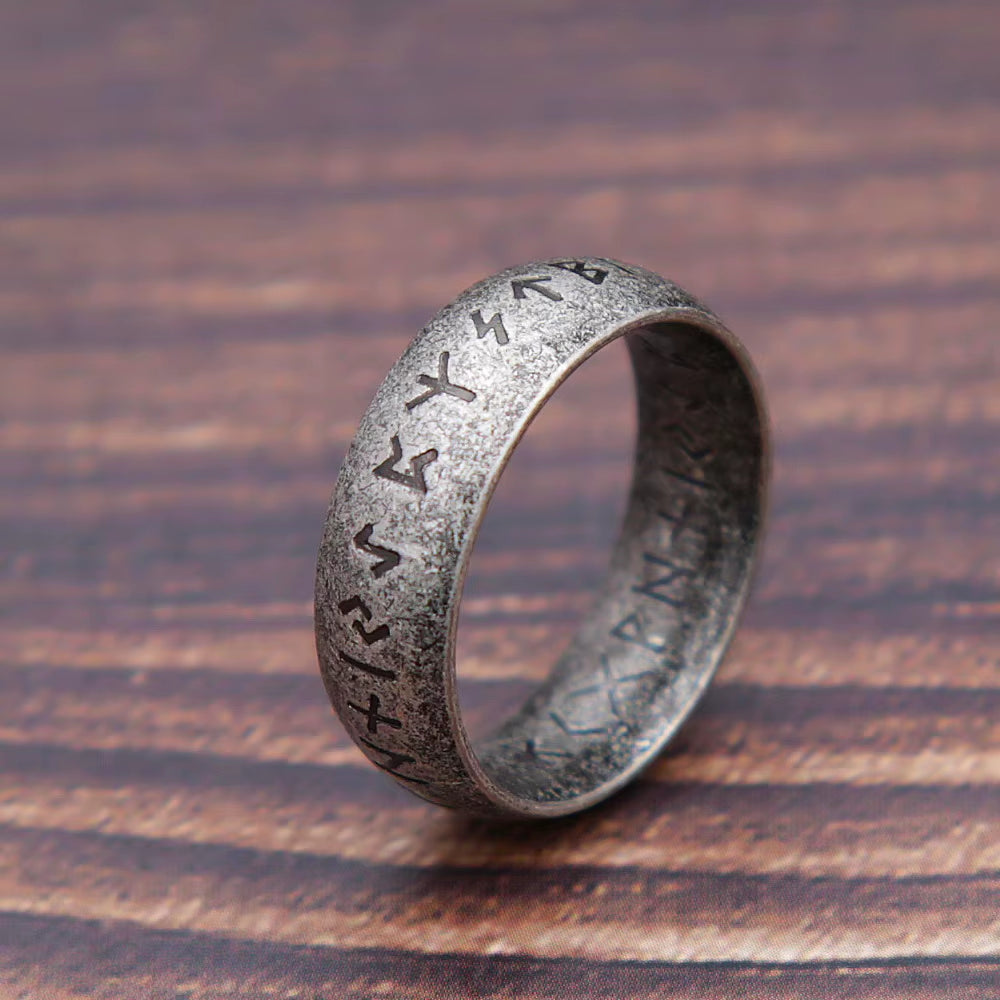 Retro Viking Rune Stainless Steel Ring
