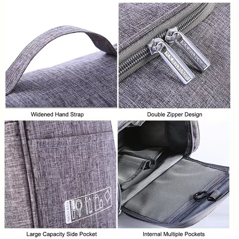 Spacious Cosmetic Bag Makeup Organizer Toiletry Pouch