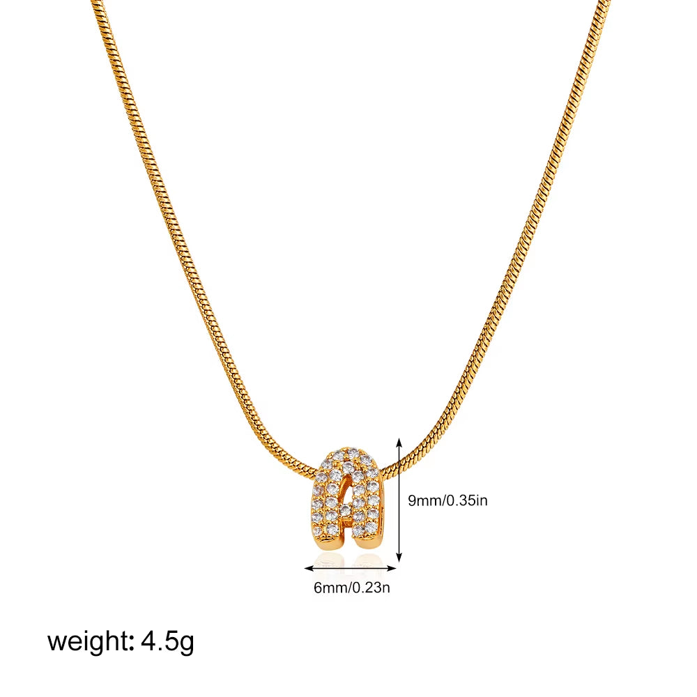 A-Z Tiny Initial Letter Pendant Necklace