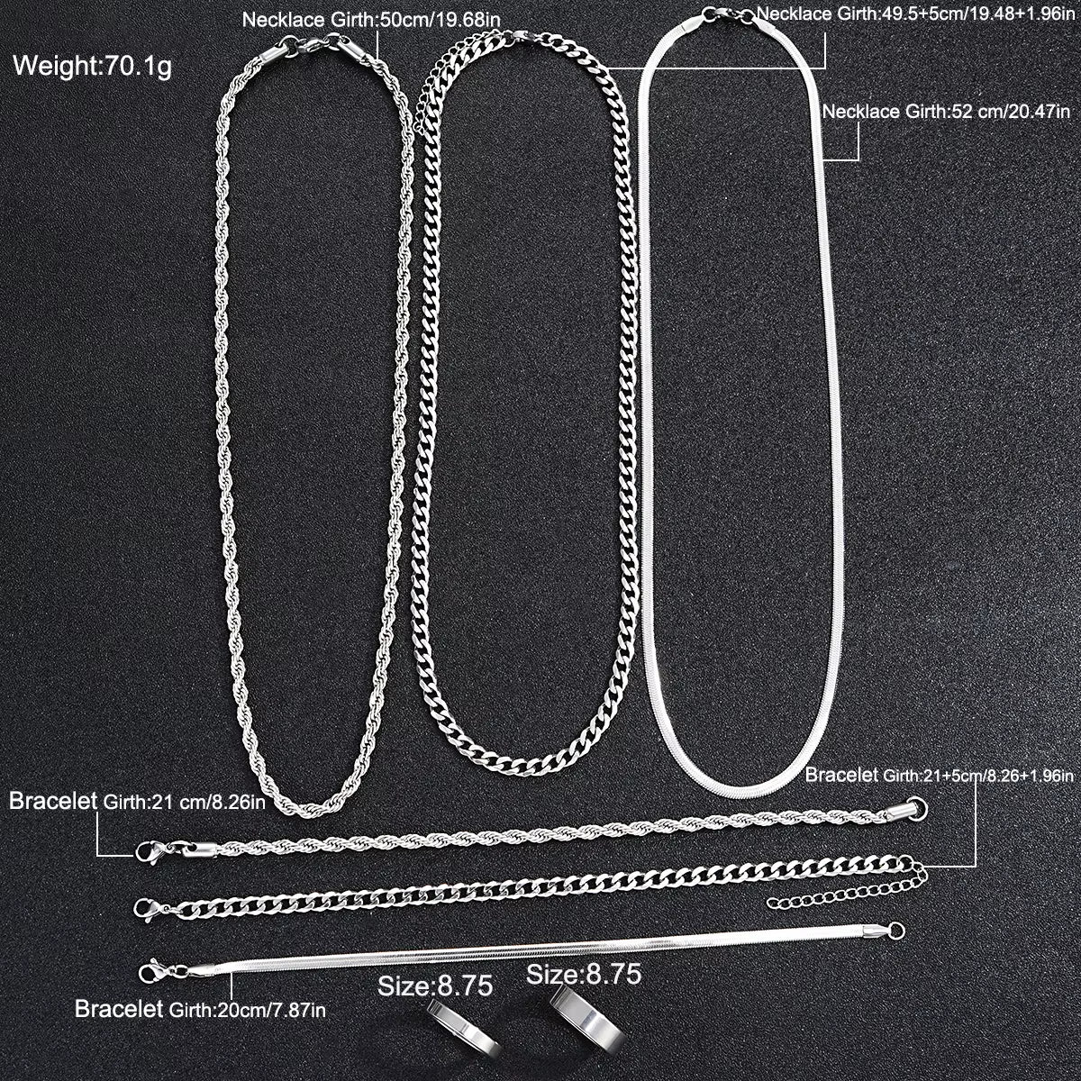 Classic Stainless Steel Silvery Sets