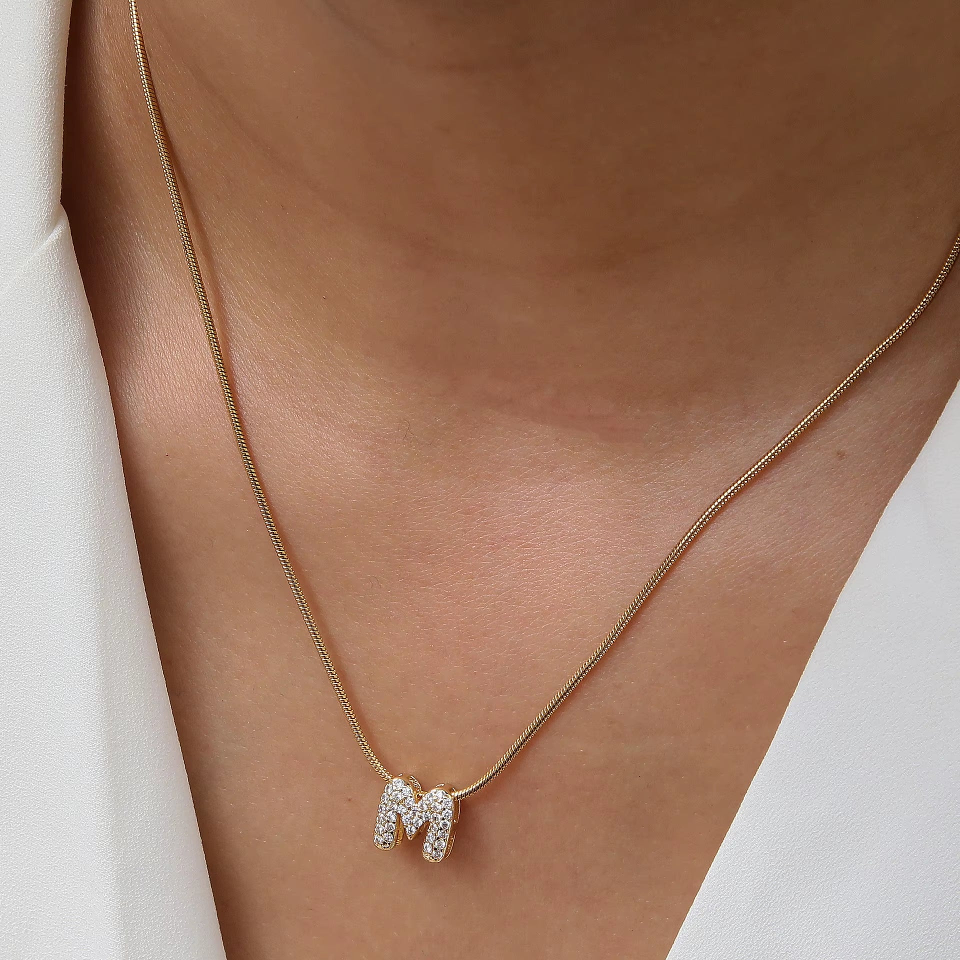 A-Z Tiny Initial Letter Pendant Necklace