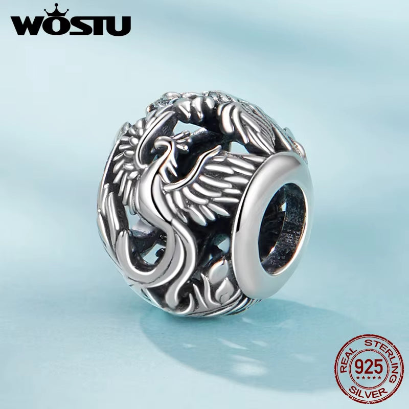 Vintage Silver Charm Bead For Bracelet DIY Jewelry Making