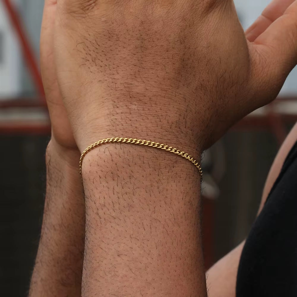Stainless Steel Cuban Chain Bracelet