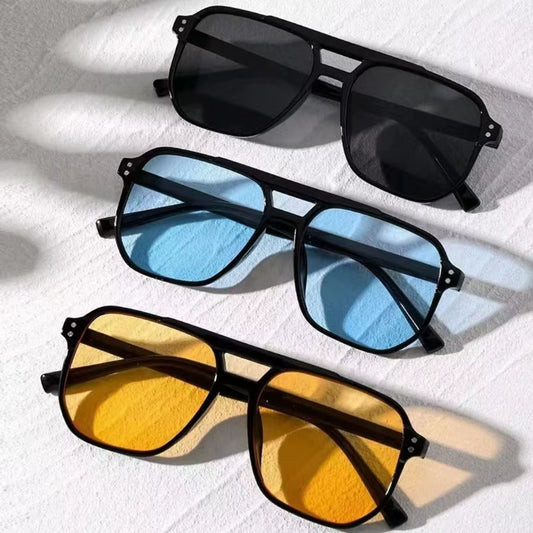Square Frame Anti-UV Shaded Retro Sunglasses