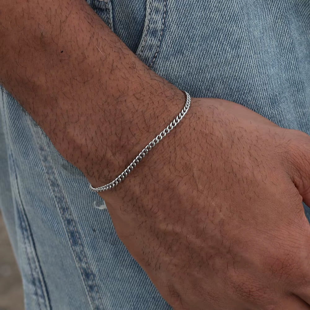 Stainless Steel Cuban Chain Bracelet