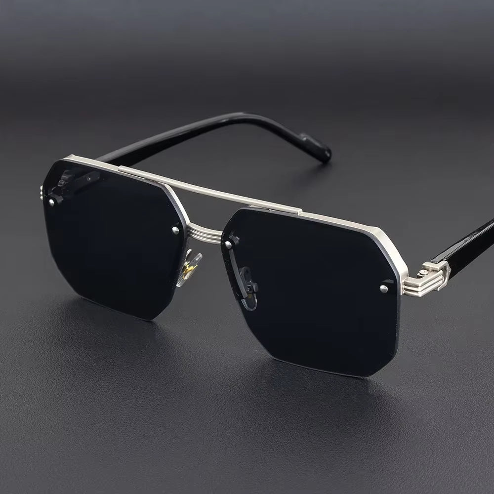 Men's Sunglasses Square Half Frame Casual Trend