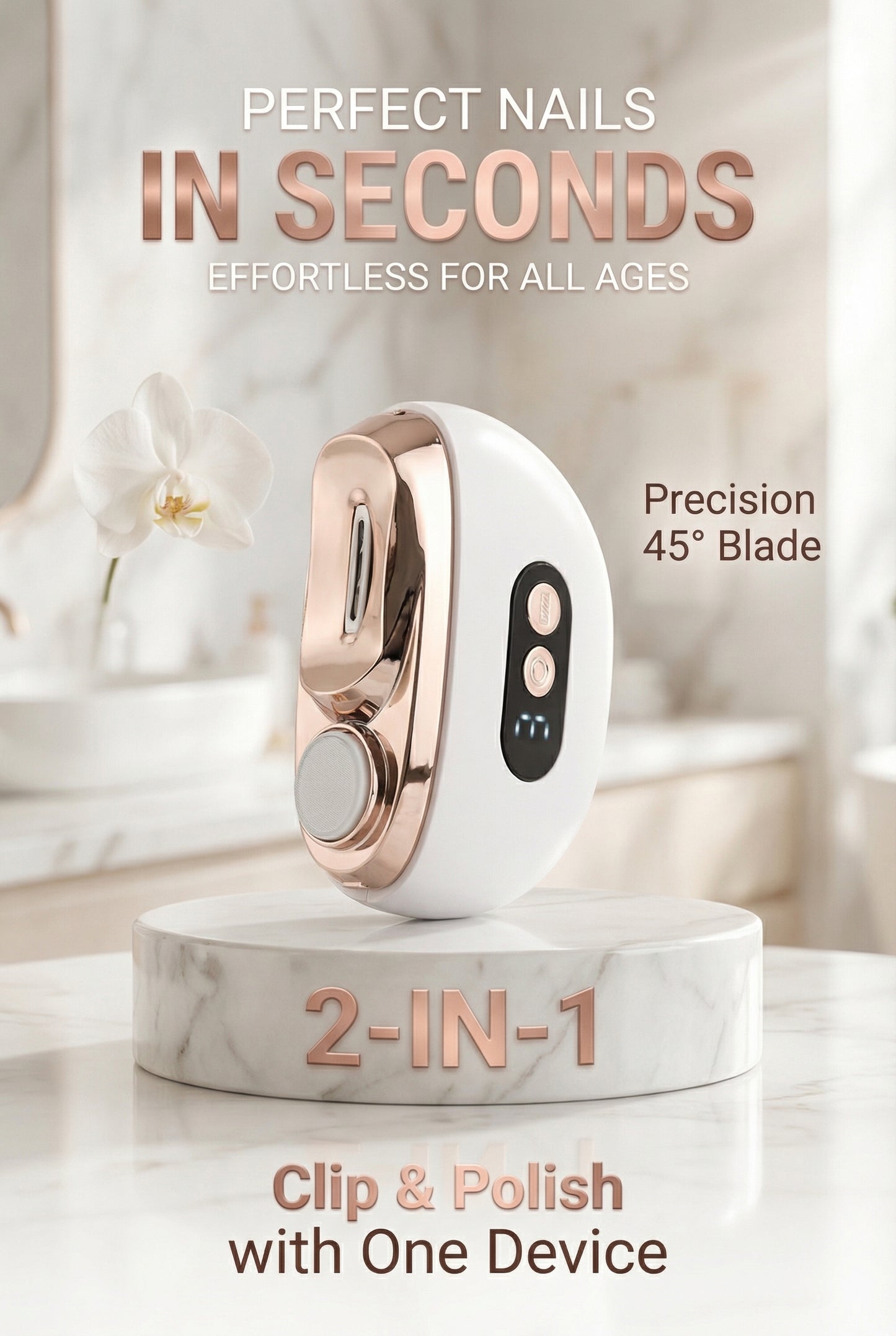 Revolutionary 2-in-1 Automatic Electric Nail Clipper & Polisher - Perfect for anyone!
